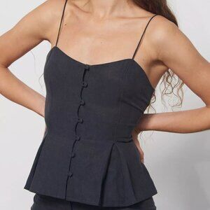 Mara Hoffman Lily Corset Top - Linen Blend, Size 4